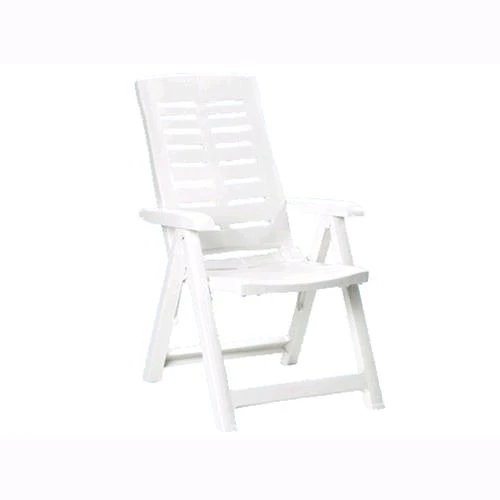 Sedia Sdraio Multiposizione Mod. Yuma Resina Colore Bianco L60Xp61Xh109 Cm