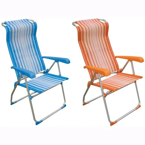 Sedia Sdraio Pieghevole Con Braccioli Per Mare Spiaggia Sun Comfort 1Pz