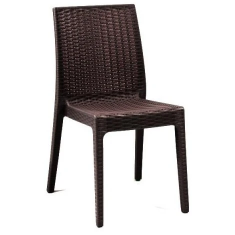 Sedia Selene Simil Rattan Marrone