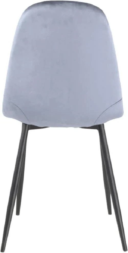 Sedia set 4pz da Cucina Grigio Polvere Velluto Elegante Moderno 43x53H 47.5cm