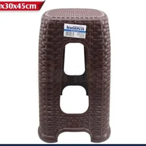 Sedia Sgabello Plastica Interni Esterni Multiuso Casa 30x30x45cm Rattan
