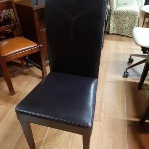Sedia Singola Similpelle Marrone Scuro