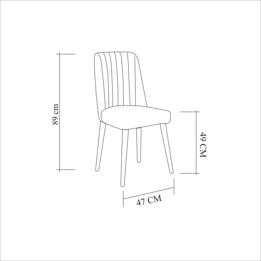 Sedia soggiorno legno imbottita rivestimento tessuto verde cm 47x46x89h