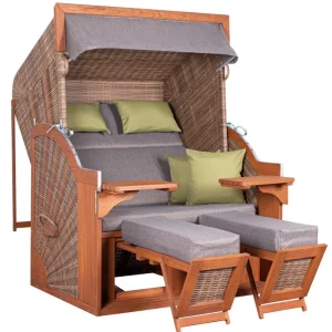 Sedia da spiaggia deVries PURE® Comfort XL PE legno di pino grigio, Des. 490