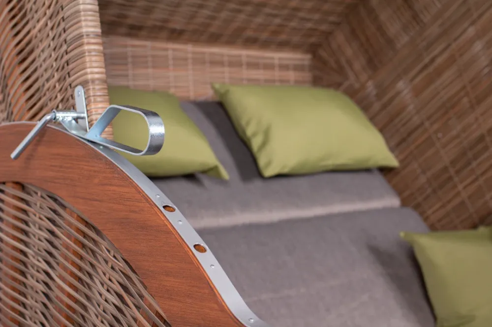 Sedia da spiaggia deVries PURE® Comfort XL PE legno di pino grigio, Des. 490