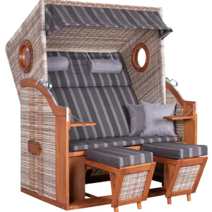 Sedia da spiaggia deVries PURE® Wave XL PE legno di pino, conchiglia Des. 402