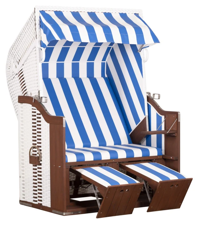 Sedia da spiaggia professionale Mar Baltico Poel PVC mogano - design bianco 991
