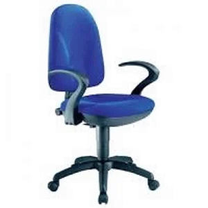 SEDIA TEAM CON BRACCIOLI OPERATIVA TESSUTO BLU
