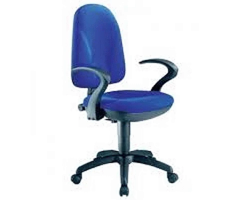 SEDIA TEAM CON BRACCIOLI OPERATIVA TESSUTO BLU