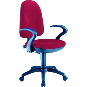 SEDIA TEAM CON BRACCIOLI OPERATIVA TESSUTO ROSSO