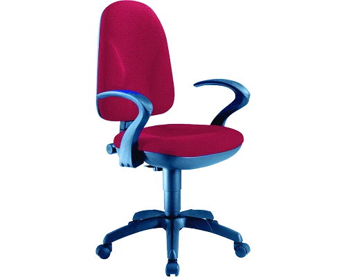 SEDIA TEAM CON BRACCIOLI OPERATIVA TESSUTO ROSSO