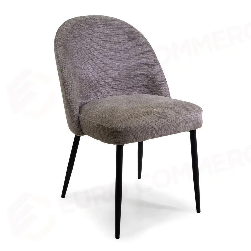 SEDIA TESSUTO MARY GRIGIO STRUTTURA NERO CM60X50,5H49,5/79,5 - 2811270000 - VACCHETTI