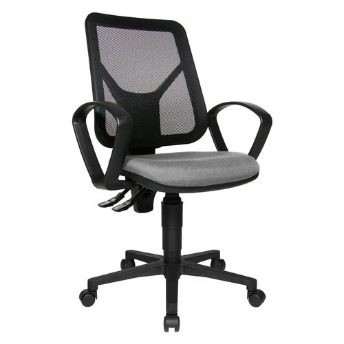 Sedia Topstar SOAN20BG230H AIRGO NET B90 G23 Grigio e Nero