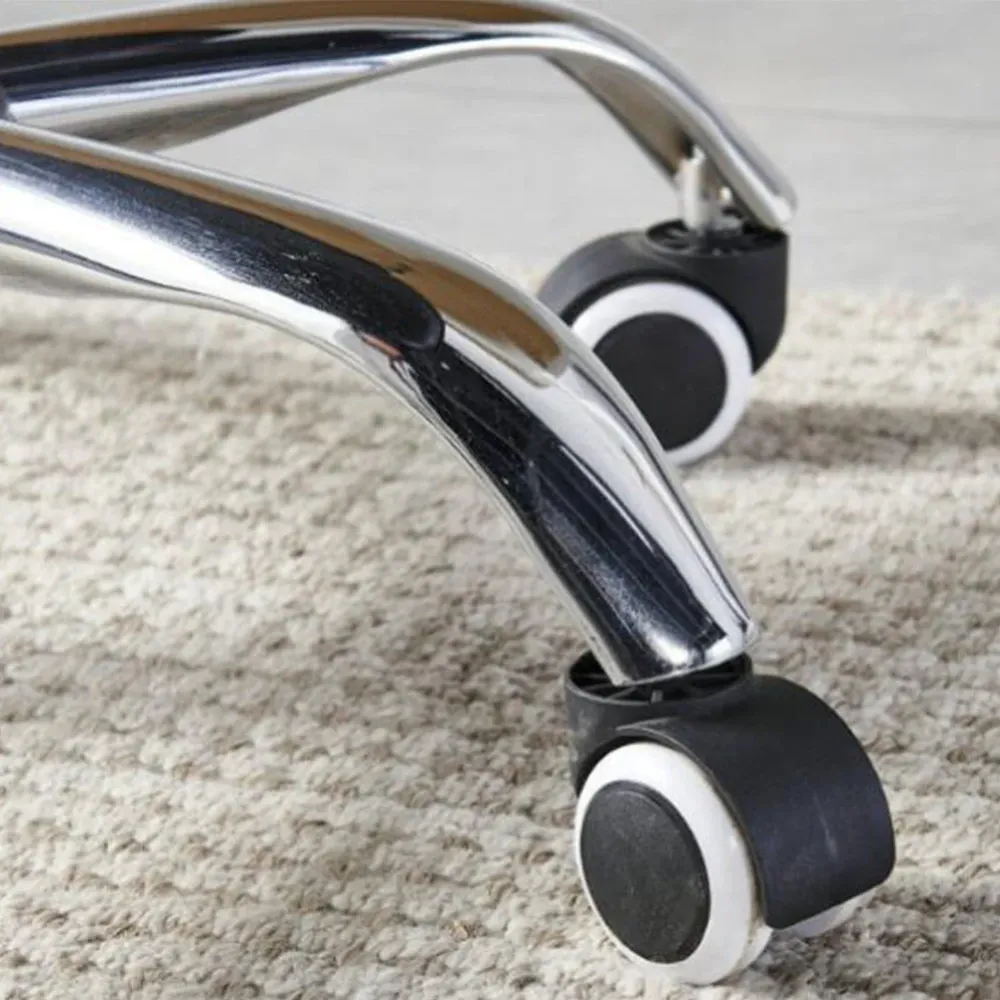 Sedia da Ufficio Ergonomica Poltrona per Scrivania con Base Cromata e 4 Ruote