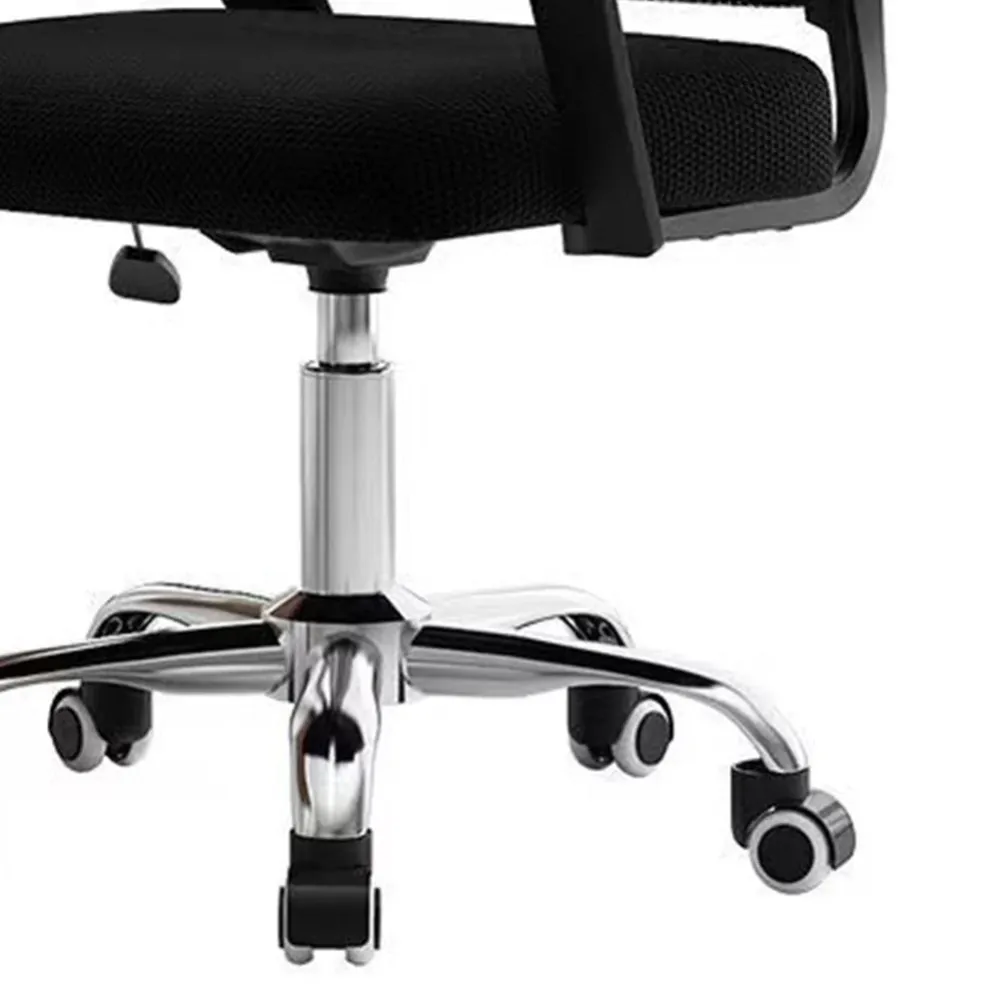 Sedia da Ufficio Ergonomica Poltrona per Scrivania con Base Cromata e 4 Ruote