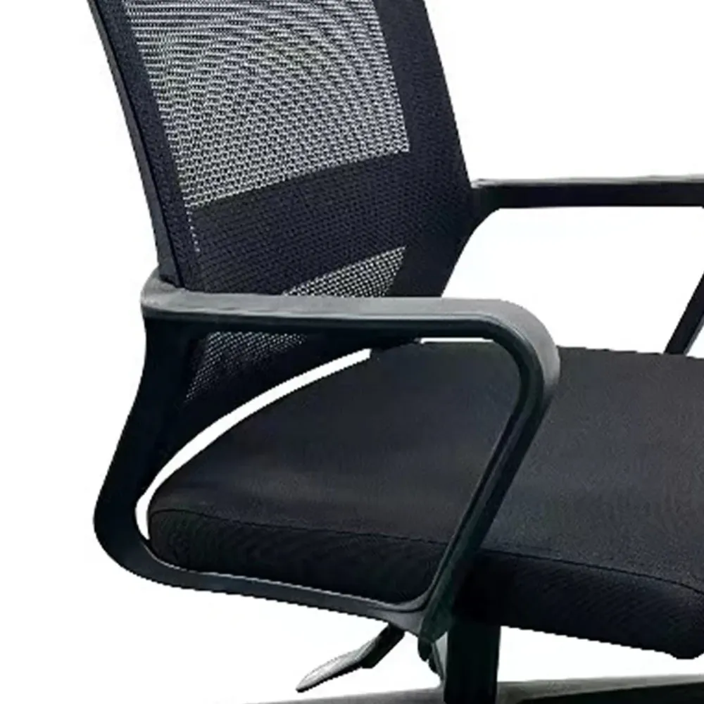 Sedia da Ufficio Ergonomica Poltrona per Scrivania con Base Nylon Nero e 4 Ruote