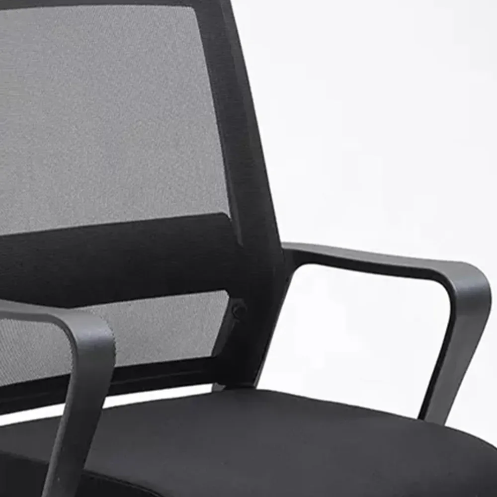Sedia da Ufficio Ergonomica Poltrona per Scrivania con Base Nylon Nero e 4 Ruote