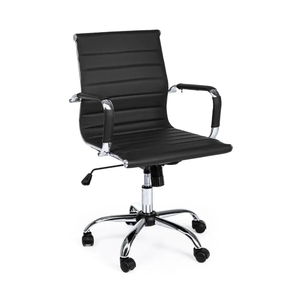 Sedia da ufficio ergonomica "Praga" con ruote, poltrona presidenziale per scrivania