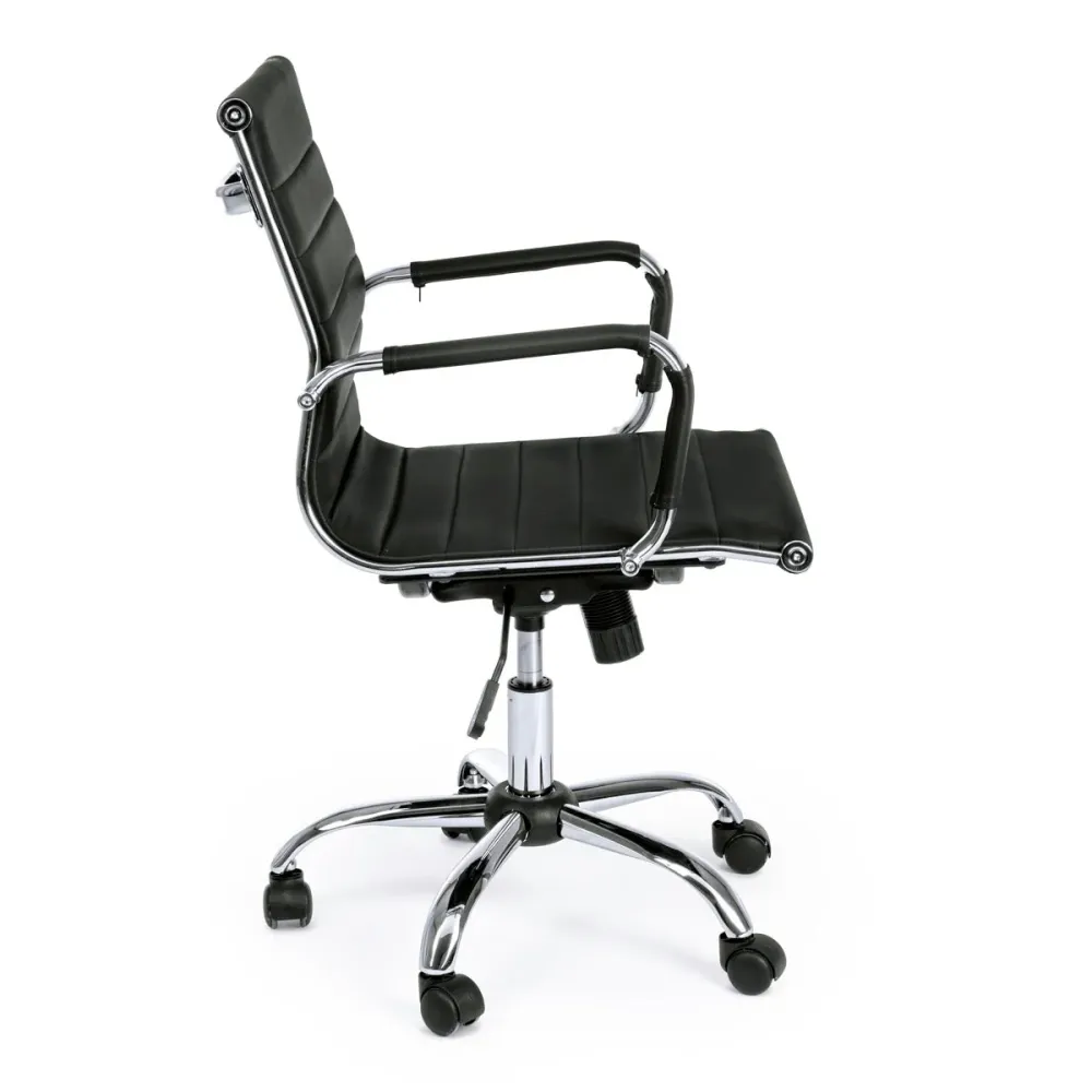 Sedia da ufficio ergonomica "Praga" con ruote, poltrona presidenziale per scrivania