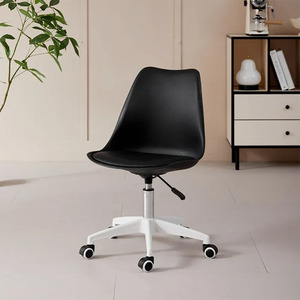 Sedia da Ufficio Full Nero Poltrona da Studio e Casa Ergonomica con Ruote