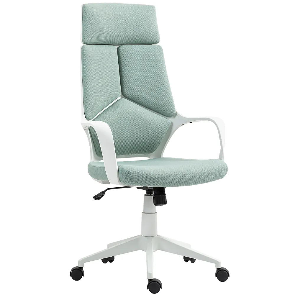 Sedia da Ufficio Operativa 63x63x117-127 cm Seduta Girevole e Dondolo Tessuto Rete Verde