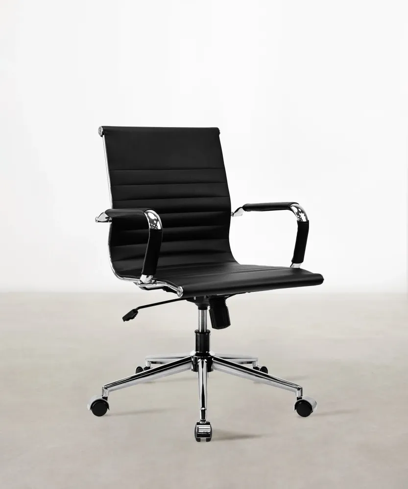 Sedia da ufficio Pelle Italiana Low Back - Larsen