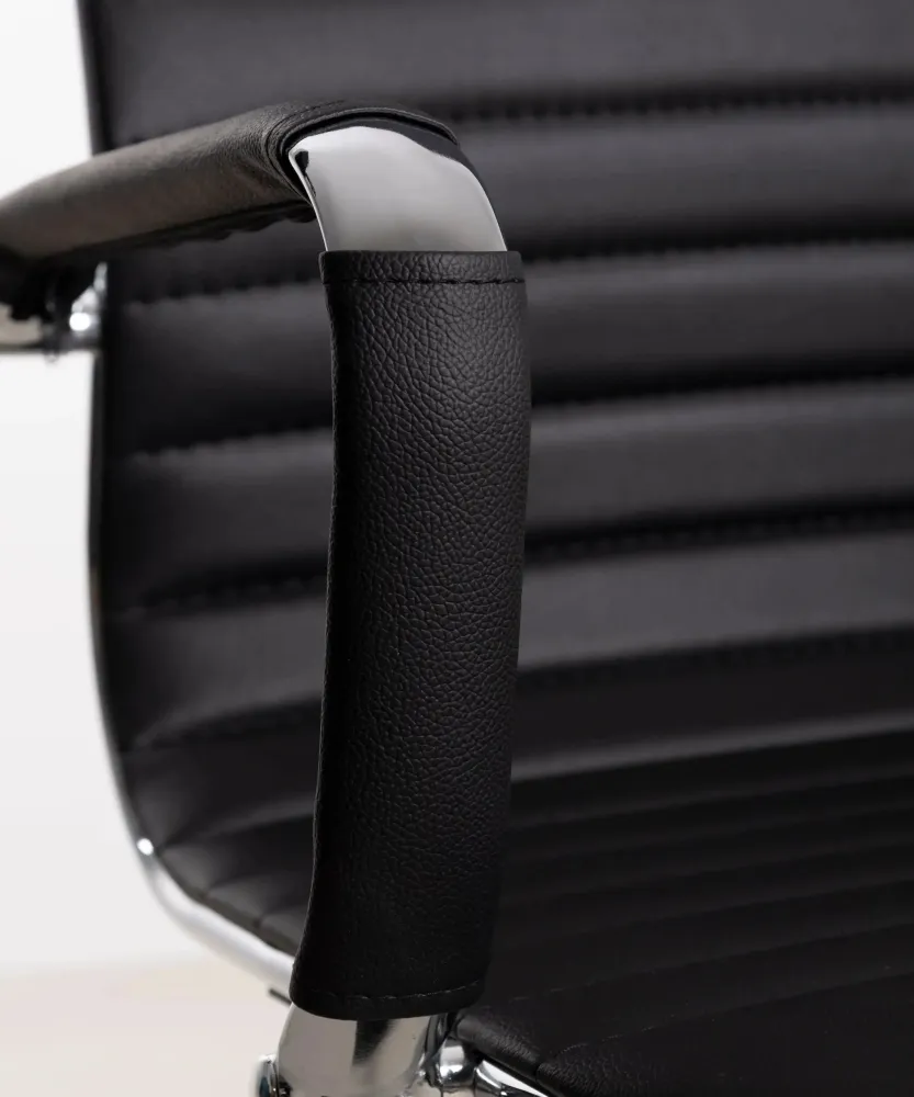 Sedia da ufficio Pelle Italiana Low Back - Larsen