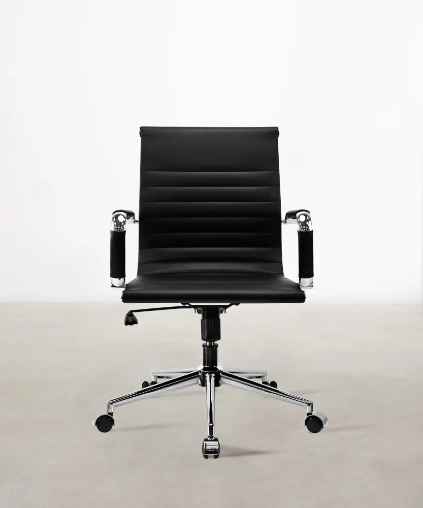 Sedia da ufficio Pelle Italiana Low Back - Larsen