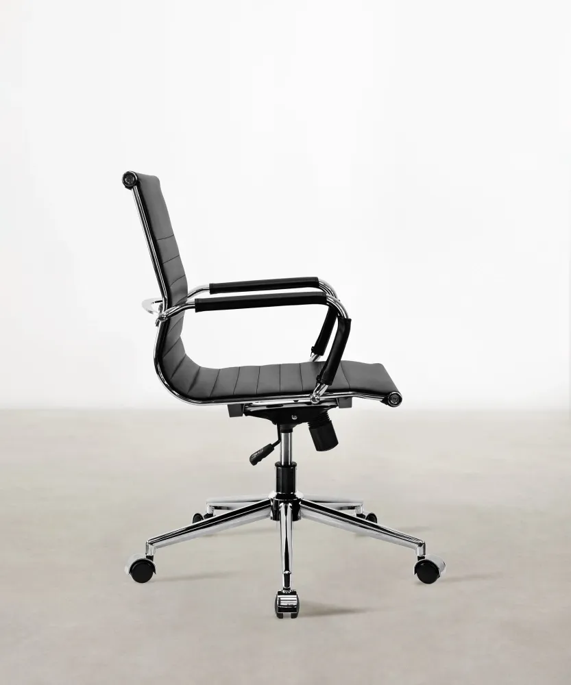 Sedia da ufficio Pelle Italiana Low Back - Larsen