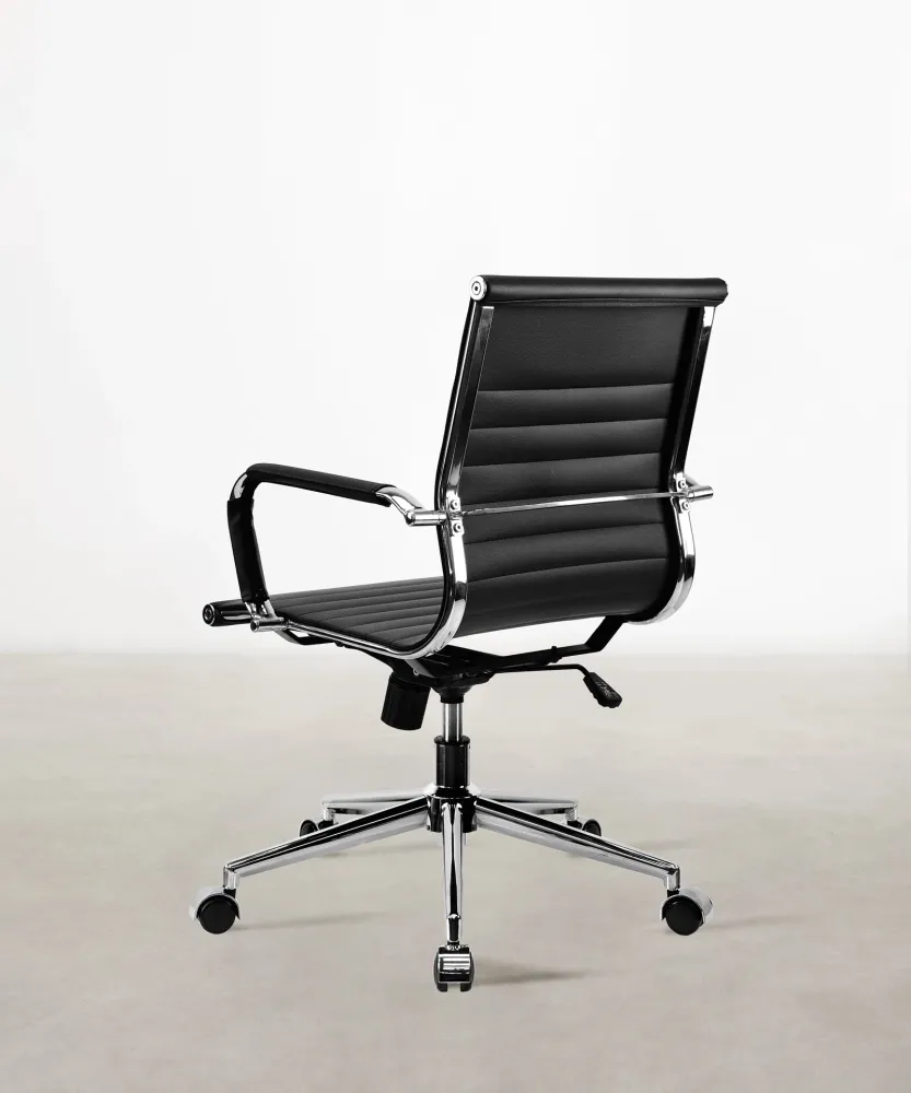 Sedia da ufficio Pelle Italiana Low Back - Larsen