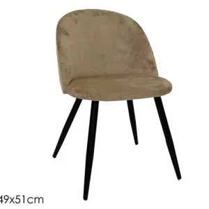 Sedia velvet beige 52x50x78cm 686809
