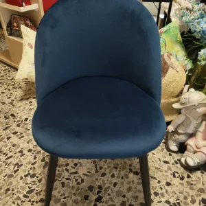 Sedia velvet blu
