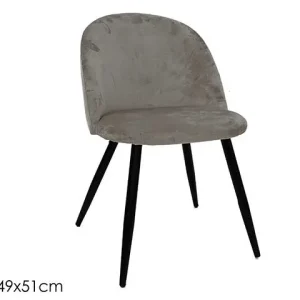 Sedia velvet grigia 52x50x78cm 686811