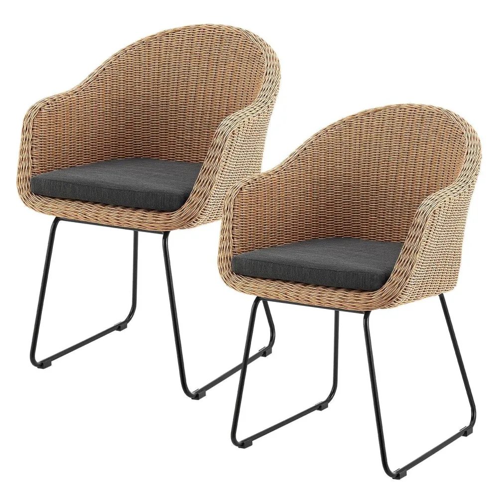 2x Sedia vimini di rattan Cody
