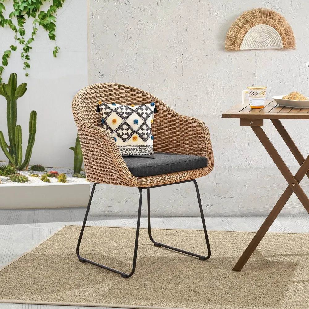 2x Sedia vimini di rattan Cody