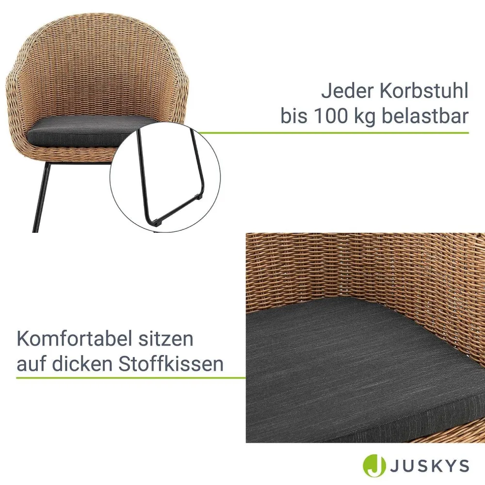 2x Sedia vimini di rattan Cody