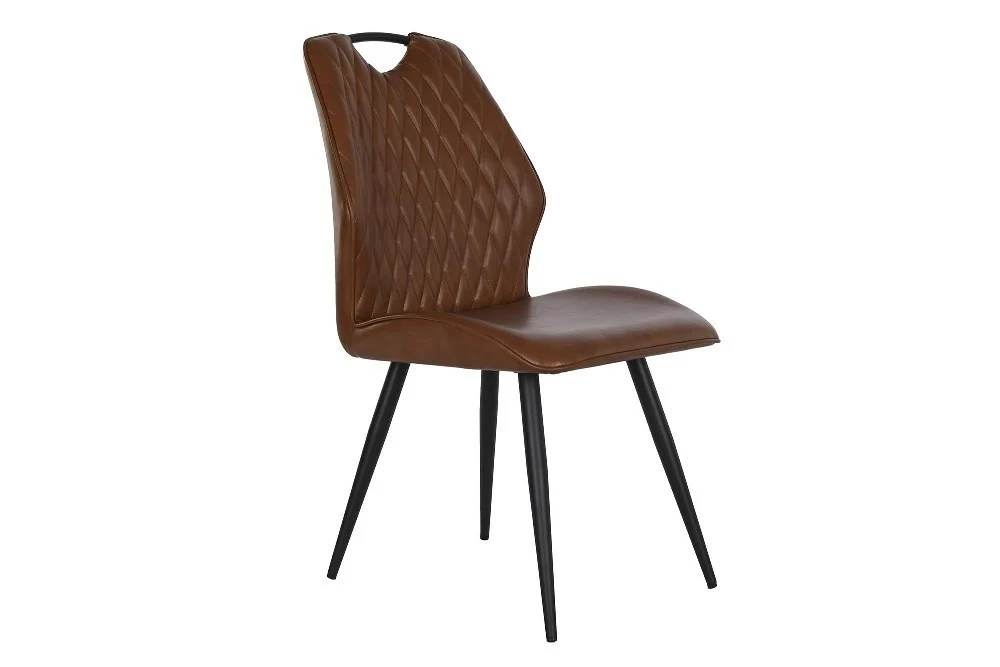 Sedia vintage ecopelle marrone