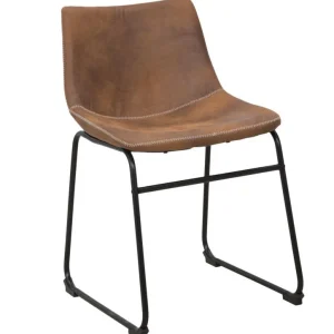 Sedia vintage per cucina salotto o zona living seduta ecopelle gambe metallo