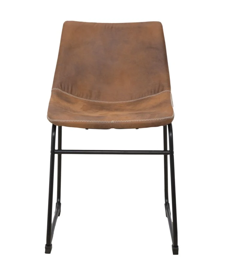 Sedia vintage per cucina salotto o zona living seduta ecopelle gambe metallo