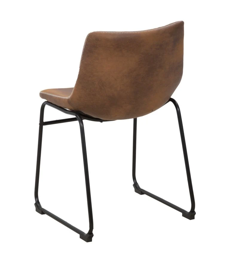 Sedia vintage per cucina salotto o zona living seduta ecopelle gambe metallo
