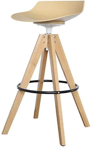 Sedie Modern Minimalist 360 ° Sgabello Barre Rotante 360 ° Legno Massiccio + PP Creativo Sgabelli Alti Sgabelli girevoli S...
