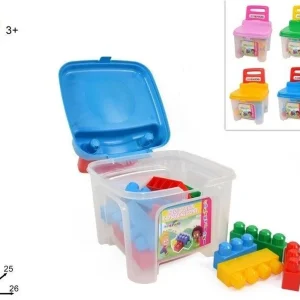 Sediolina Bambini Contenitore Con Costruzioni Plastica Colorate Sedia Bimbi