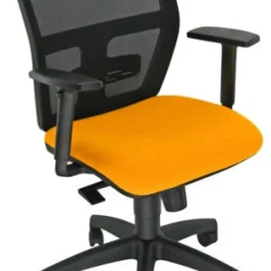 Seduta operativa ergonomica Kemper KMA - con braccioli regolabili - arancio - Unisit