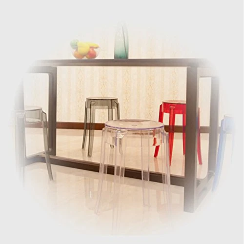 Seggiola da bar WDX- Sgabello plastica Trasparente e Sgabello Confortevole (Color : D)