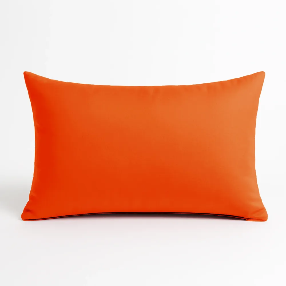 Set di 2 Cuscini d'Accento 60x35 Arancione - Decorazione Giardino & Sfoderabile