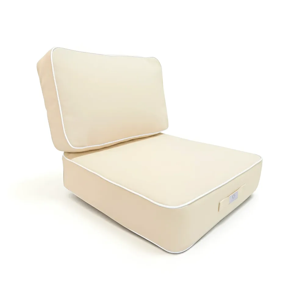 Set Cuscini Premium 60x60 Giallo Beurre - Spesso 12cm & Finitura con Profilo