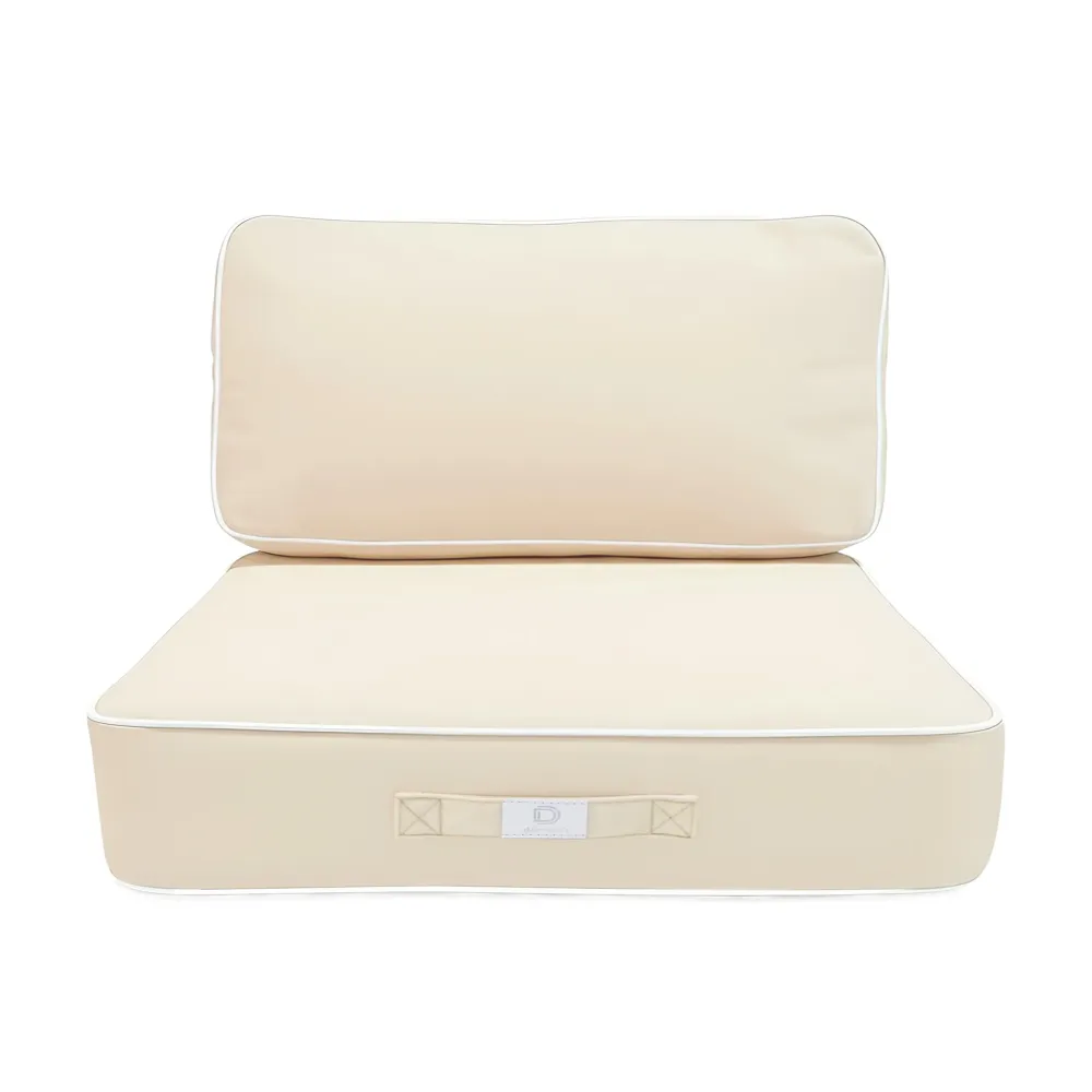 Set Cuscini Premium 60x60 Giallo Beurre - Spesso 12cm & Finitura con Profilo