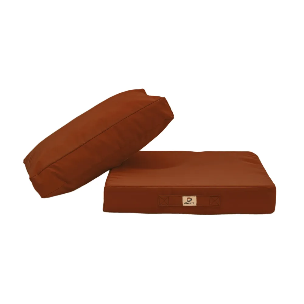 Set Cuscini Salotto da Giardino 60x70 Terracotta - Sfoderabile & Anti-UV (Seduta + Schienale)