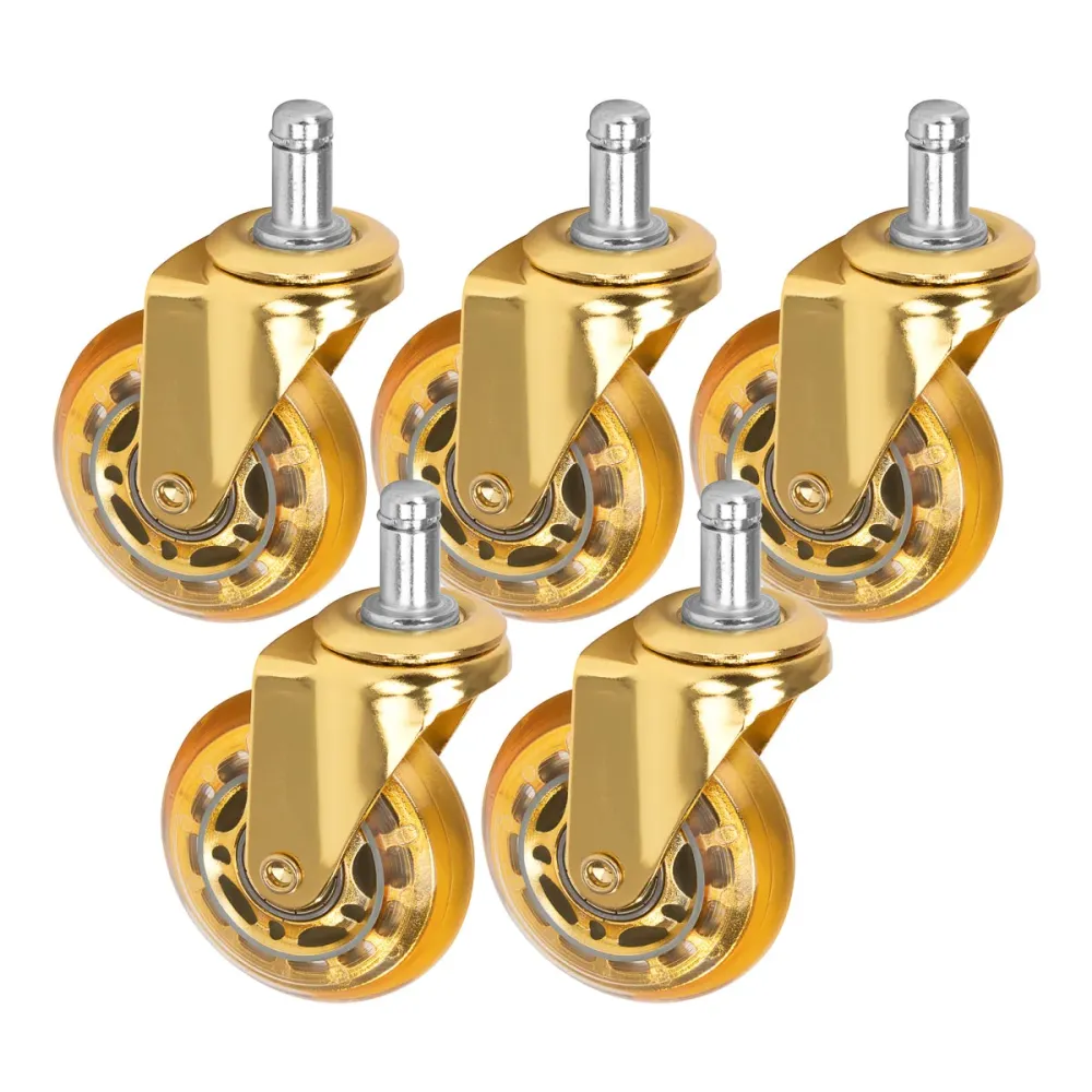 Set di 5 pezzi di ruote per sgabello Roll Speed oro press-on