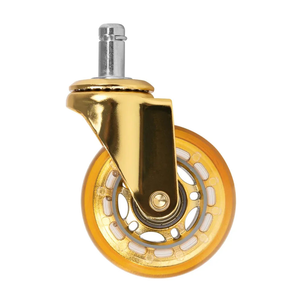 Set di 5 pezzi di ruote per sgabello Roll Speed oro press-on